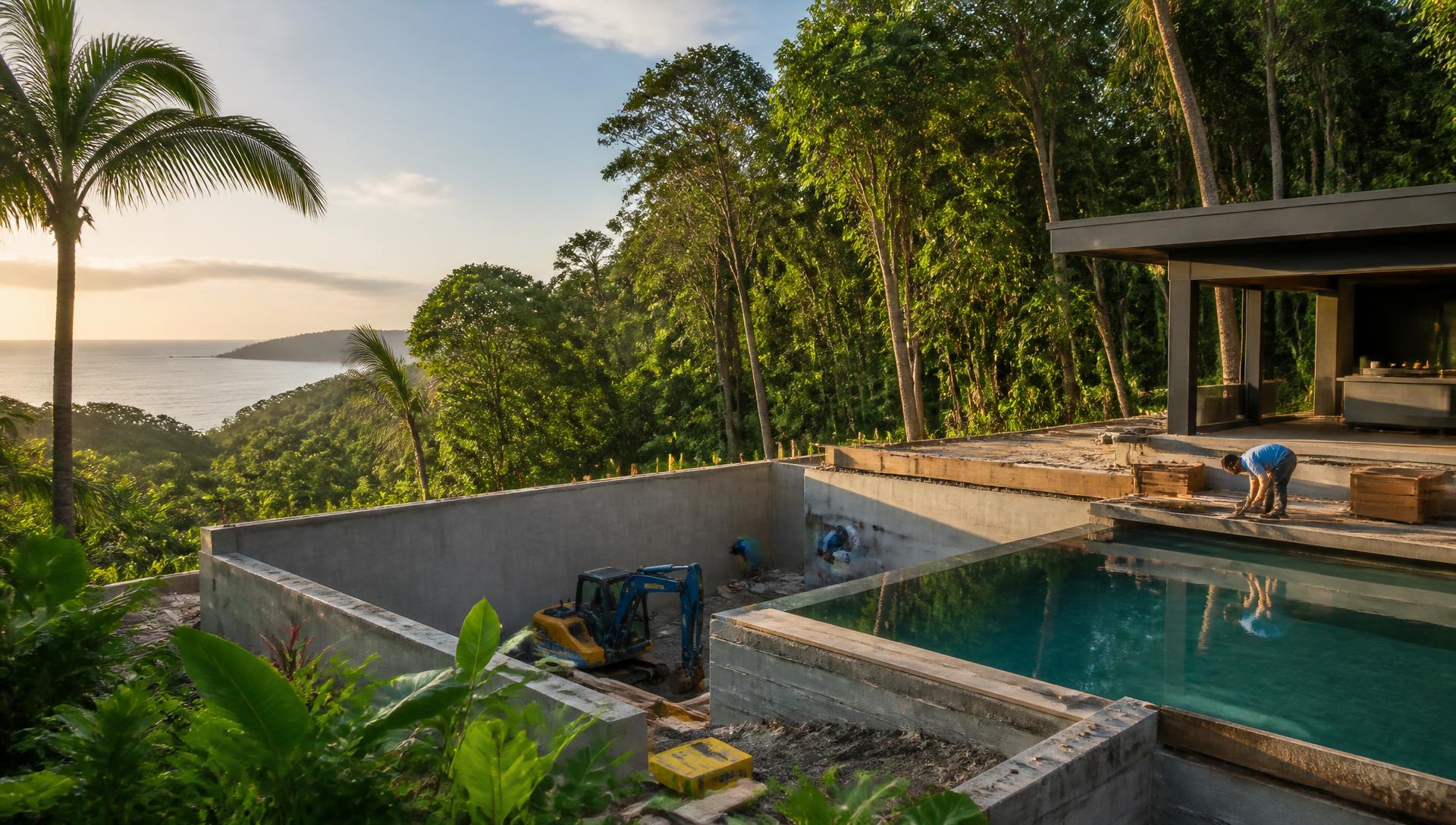 Construction project in Costa Rica jungle